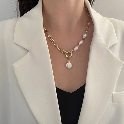 Gold Color Layered Flower Pendant Necklace Women Bohemian Small Daisy Pearl Chain Collar Necklace Female Jewelry Gifts