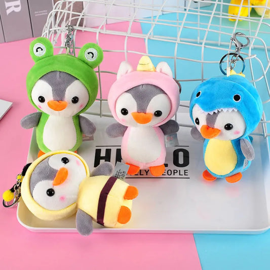 Penguin Stuffed Animal 12cm Plush Toys Keychain Plushies Soft Doll Children Kids Small Mini Stuffies Baby Kids Xmas Birthday Gift