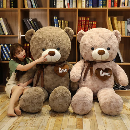 Nice New Hot High Quality 2 Colors Teddy Bear With Love Stuffed Animals Plush Toys Doll Pillow Kids Lovers Birthday Baby Gift