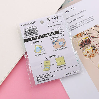 Mengtai 30sheets Cute Animal butt Sticky Notes Memo Pad Bookmarks kawaii Cat Penguin N Times Sticky Office Stationery Supply