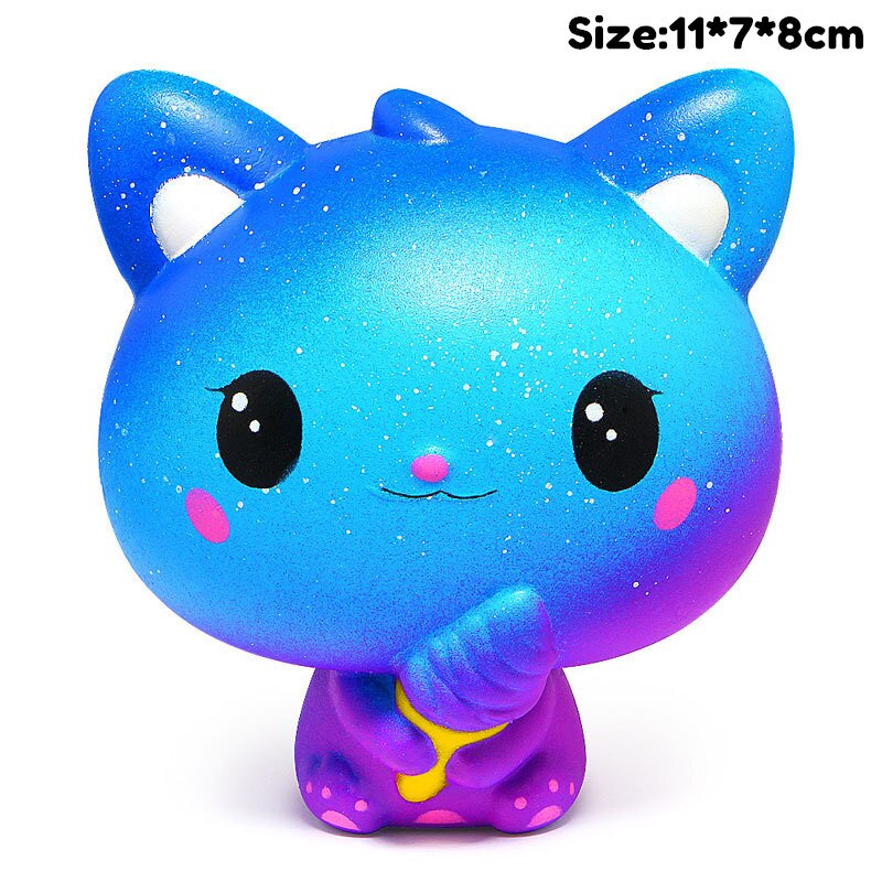 Kawaii Cartoon Galaxy Cute Deer Squishy cat jumbo Toys Slow Rising Cream Scented Squeeze Toys Novelty Gift For Children Gifts