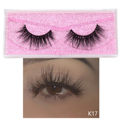 Visofree 5D Mink Eyelashes Long Lasting Mink Lashes Natural Dramatic Volume Eyelashes Extension Thick Long 3D False Eyelashes