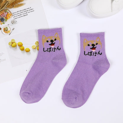 Women Ins Cartoon Patterned Short Funny Socks Cute Animal Dinosaur Socks For Ladies Funny Japan College Wind Concise Socks