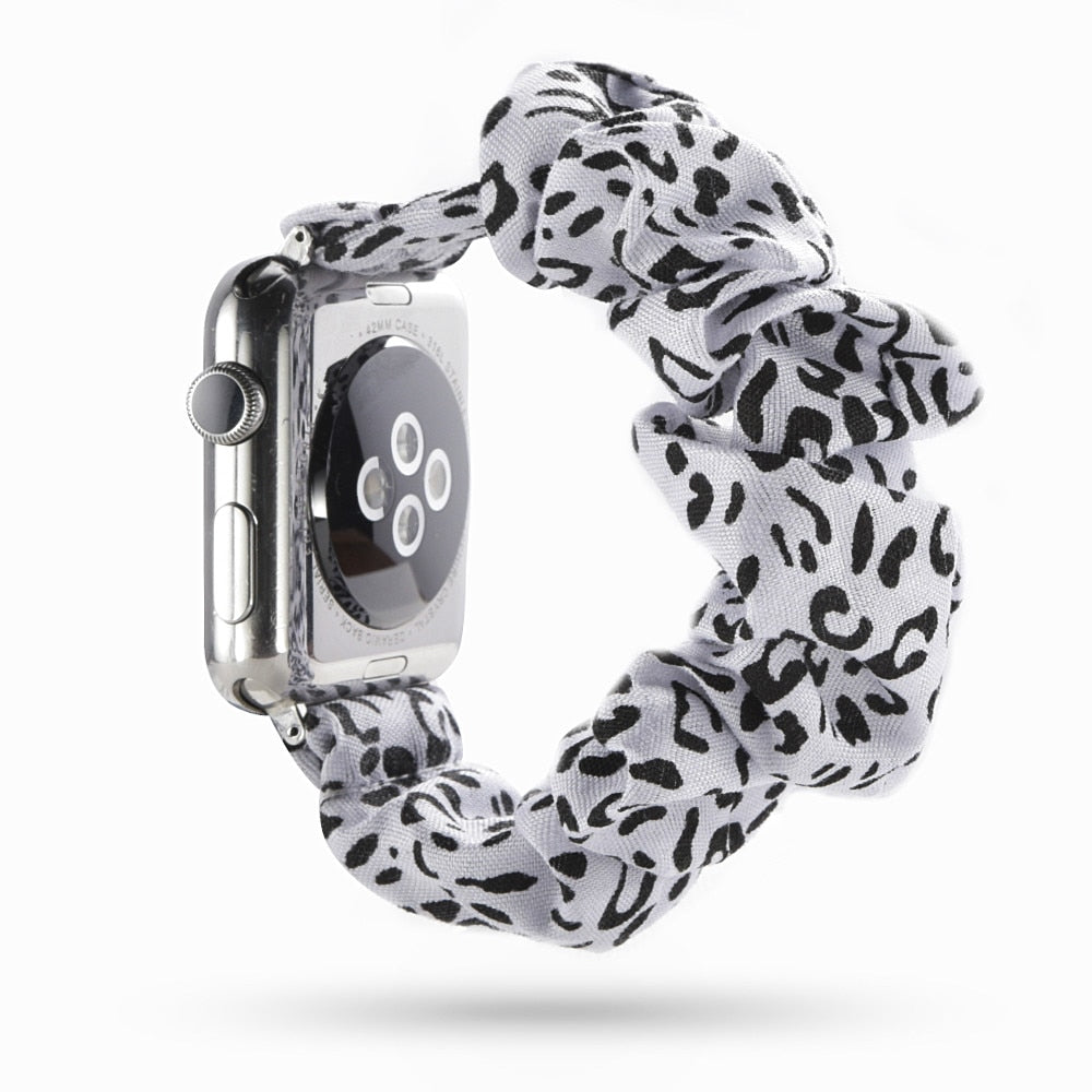 Scrunchie Elastic Watch Straps Watchband for Apple Watch Band Series 7 6 5 4 38mm 40mm 42mm 44mm for iwatch 45/41mm Bracelet