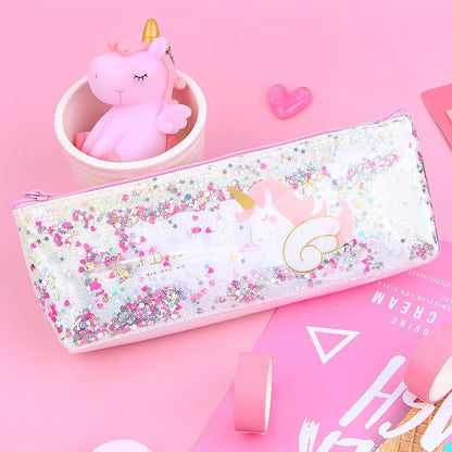 Cute Unicorn Pencil Case Kawaii Shining PU Pencilcase School Pen Case Supplies Pencil Bag School Box Pencils Pouch Stationery