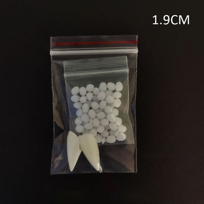 1 Pair Vampire Teeth Fangs Dentures Props Halloween Costume Props False Teeth Solid Glue Denture Adhesive Halloween Party Decor