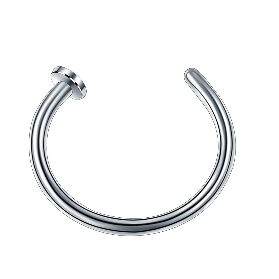 Fake Nose Ring Lip Ring C Clip Lip Piercing Burun Nose Rings Hoop Women Neuspiercing Body Jewelry Earrings