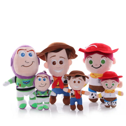 Disney Toy Story 4 Woody Jessie Buzz Lightyear Plush Toy Cartoon Anime Stuffed Woody Dolls Keychain Bag Pendant Kids Xmas Gifts