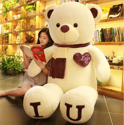 1PC 80cm/100cm Large Size Teddy Bear Plush Toy Lovely Giant Bear Huge Stuffed Soft Dolls Kids Toy Birthday Gift For Girlfriend