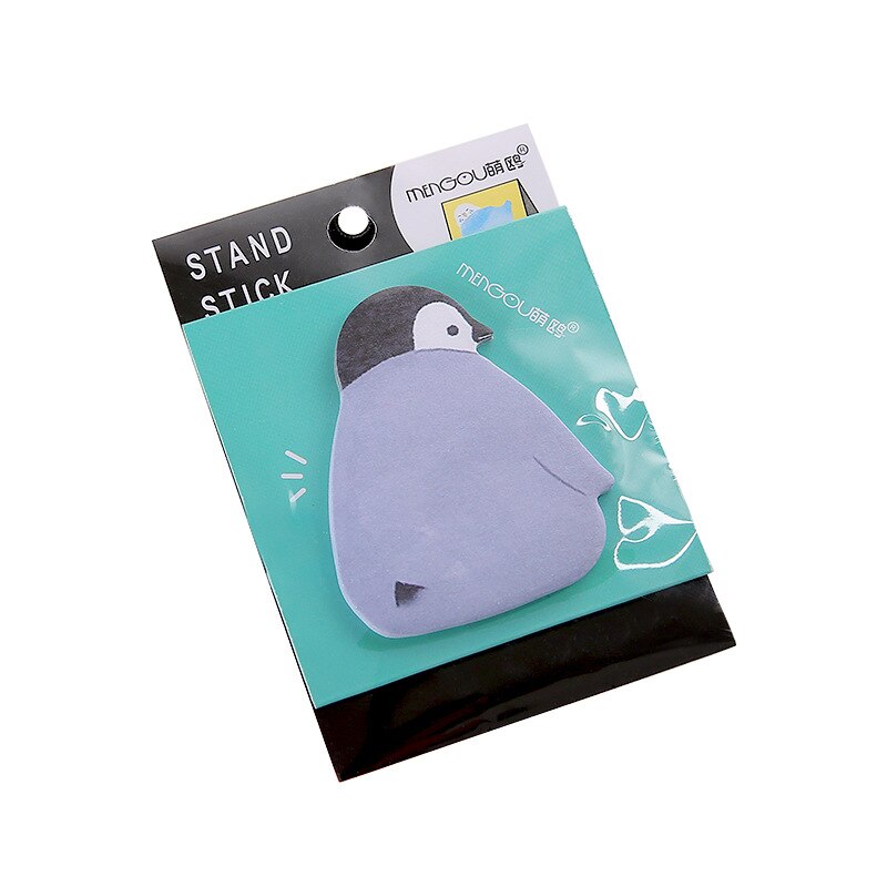 Mengtai 30sheets Cute Animal butt Sticky Notes Memo Pad Bookmarks kawaii Cat Penguin N Times Sticky Office Stationery Supply