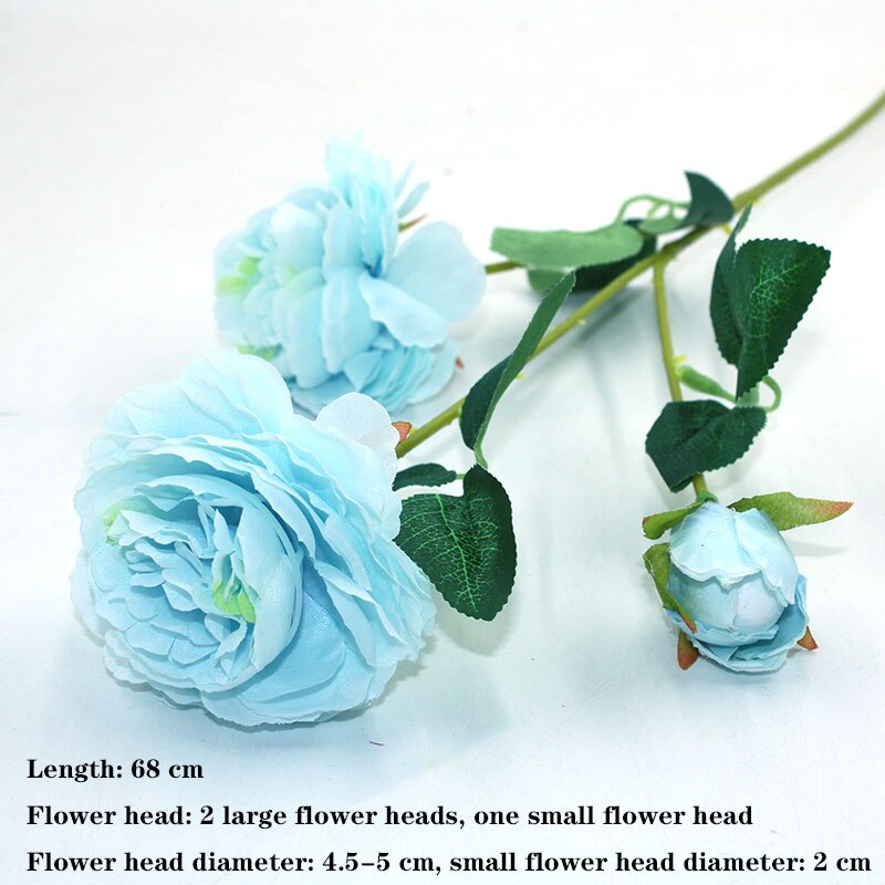 Blue variety autumn fake tea rose peony silk flower autumn gerbera daisy fake flower plastic DIY wedding home accessories