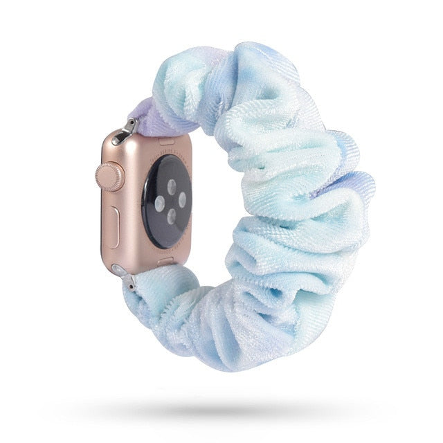 Scrunchie Elastic Watch Straps Watchband for Apple Watch Band Series 7 6 5 4 38mm 40mm 42mm 44mm for iwatch 45/41mm Bracelet