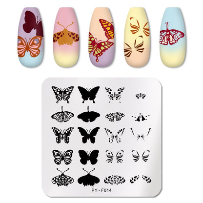PICT YOU Rose Flower Nail Stamping Plates  Line Pictures Nail Art Plate Stamp Template Marble Leaves Image Printing Plates Tools