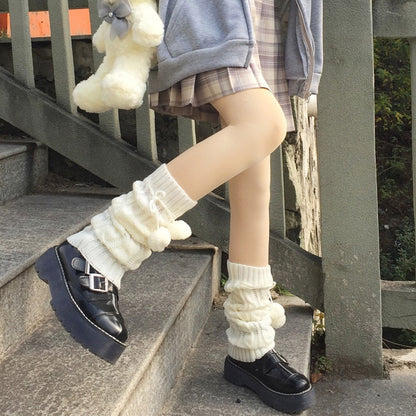 40-70CM OVER KNEE Japanese JK uniform leg warmers Korean Lolita girls' ins LONG socks girls pile up socks Foot warming cover