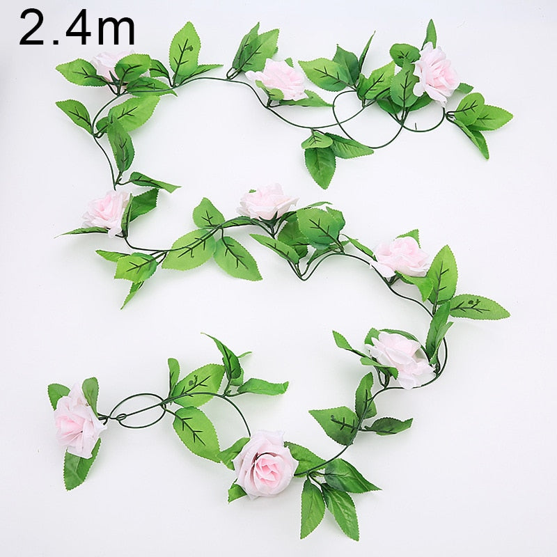 90cm Artificial Vine Plants Hanging Ivy Green Leaves Garland Radish Seaweed Grape Fake Flowers Home Garden Wall Party Decoration