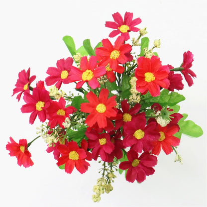 One Bouquet 7 Branch 28 Heads Cute Silk Daisy Artificial Decorative Flower DIY Wedding Flower Bouquet Home Room Table Decoration