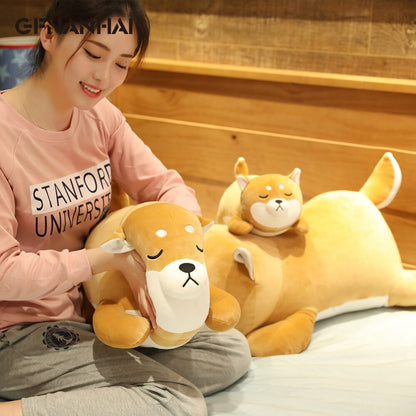 35-75CM Cute Corgi & Shiba Inu Dog Plush Toys kawaii Lying Husky Pillow Stuffed Soft Animal Dolls Children Baby Gift