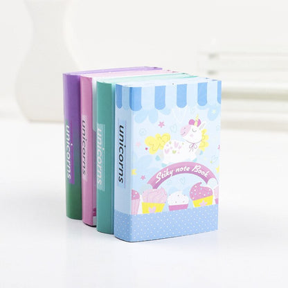 Cute cartoon Unicorn 6 Folding Memo Pad laser N Times Sticky Notes Memo Notepad Bookmark Gift Stationery