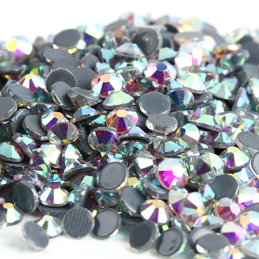 SS6-SS30 40Colors Crystal AB Better DMC Hot Fix Rhinestones,Glass Strass Hotfix Iron On Rhinestones Sewing & Fabric Decorations