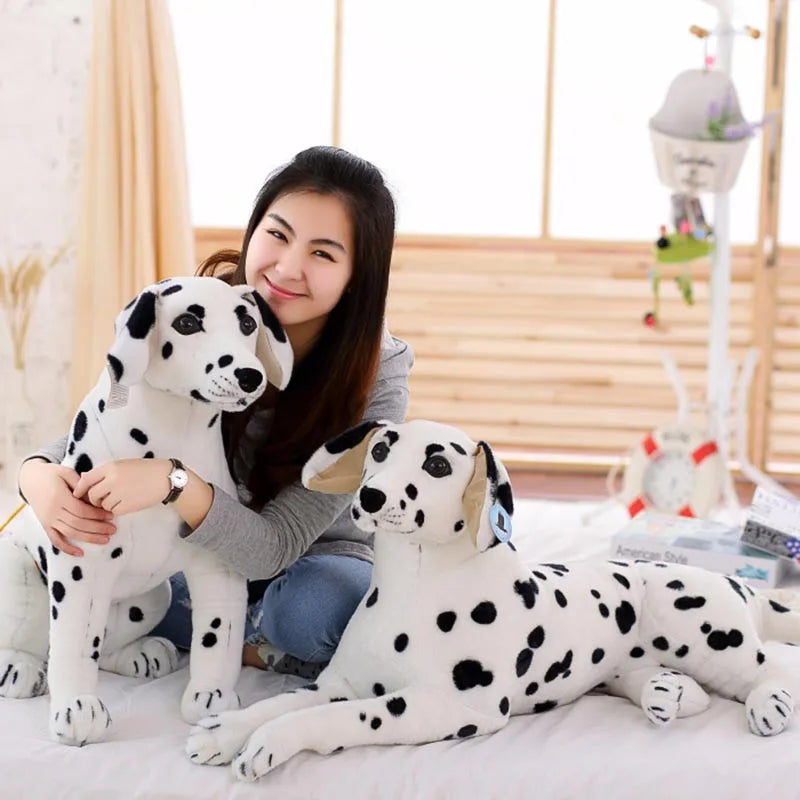 Stuffed Animals Dog Dalmatian Plush Toy Lifelike Giant Dog Toy Realistic Animal Kids Toys Gift For Children