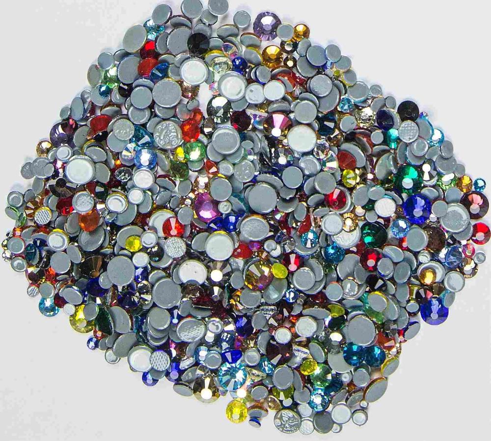 SS6-SS30 40Colors Crystal AB Better DMC Hot Fix Rhinestones,Glass Strass Hotfix Iron On Rhinestones Sewing & Fabric Decorations