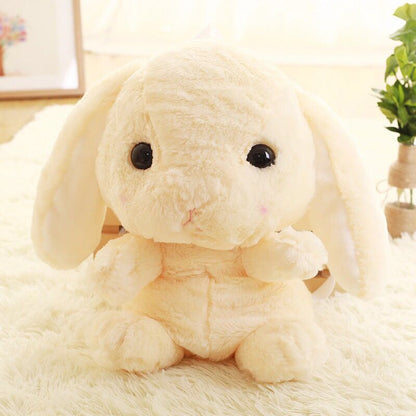 Plush Bunny Backpack 50cm Cute White Pink Rabbit Stuffed Animal Plushie Bag School Supplies Kawaii Schoolbag for Teenagers