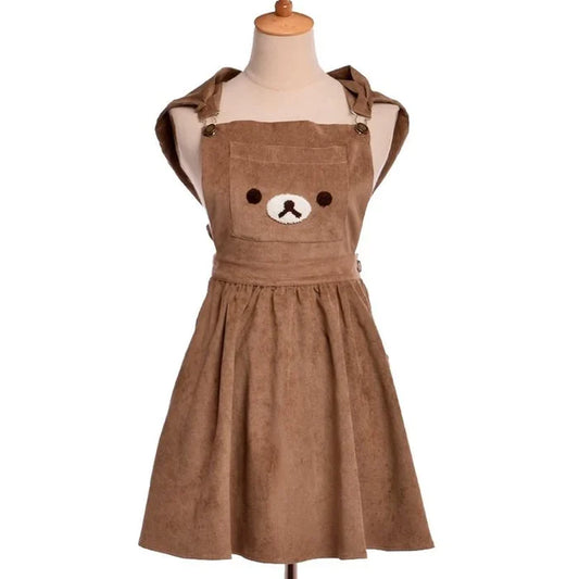 Cute Corduroy Baby Rilakkuma Bear Jumper Dress Unleash Your Charm