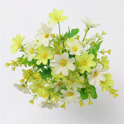 One Bouquet 7 Branch 28 Heads Cute Silk Daisy Artificial Decorative Flower DIY Wedding Flower Bouquet Home Room Table Decoration