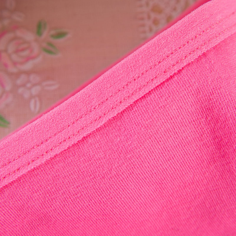 Cotton Panties for Women Underwear Plus Size Brief Girls Lingerie Solid Color Panties Female Seamless Underpant Ladies 7Pcs