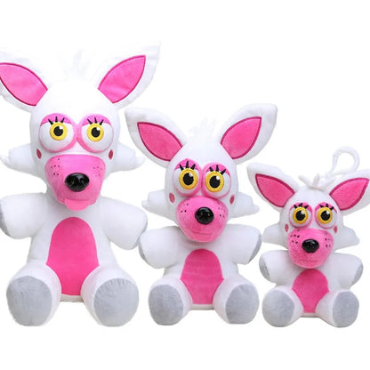 15cm-45cm Plush Toy White Mangle Foxy Toys Nightmare Freddy Fazbear Plush Keychain Pendant Peluche