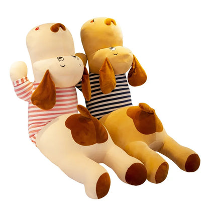 50-130cm New Soft Body Couple Striped Big Dog Doll Stuffed    Animal Home Decoration Sofa Pillow Children Girl Holiday Gift Toys