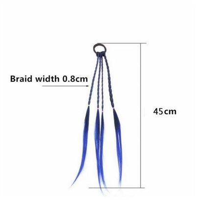 New Cute Girls Elastic Hair Rope Rubber Bands Braides Hair Accessories Wig Ponytail Hair Ring Kids Twist Braid Rope Hair Braider