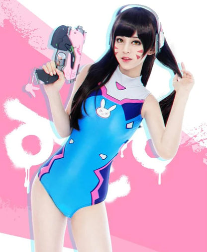 D.Va Inspired Bodysuit Embody Gaming Heroine Overwatch Cosplay