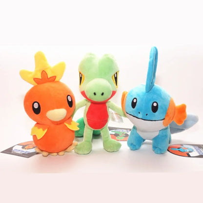 Generation III Torchic Treecko Mudkip Plush Toys Pokemon Stuffed Animal Plushies Cute Claw Machine Soft Doll Toys