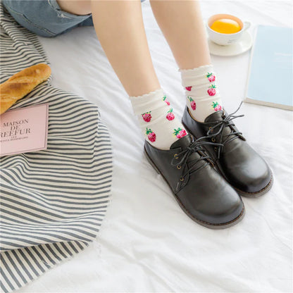 Must-Have Kawaii Strawberry Milk Socks One Size Fits Most Women