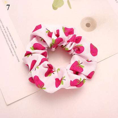 Sweet Embroidery Flowers Mesh Scrunchies Women Romantic Pink Blue Hair Rope Transparent Tulle Organza Hair Ties Hair Accessories