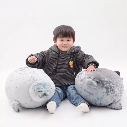 60cm Cute Seal Plush Toy Lifelike Stuffed Marine Life Seal Soft Doll Simulation Seal Pillow Kids Toys Birthday Gift