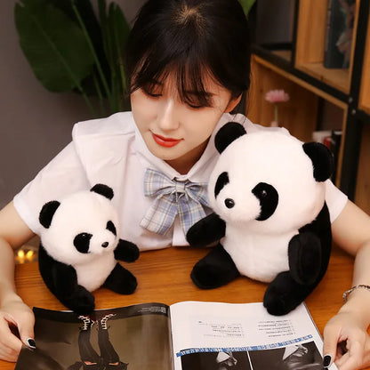 Like Real Wild Animals Plush Toys Round Cute Lifelike Panda Stuffed Dolls Gifts For Kids Boy Girls
