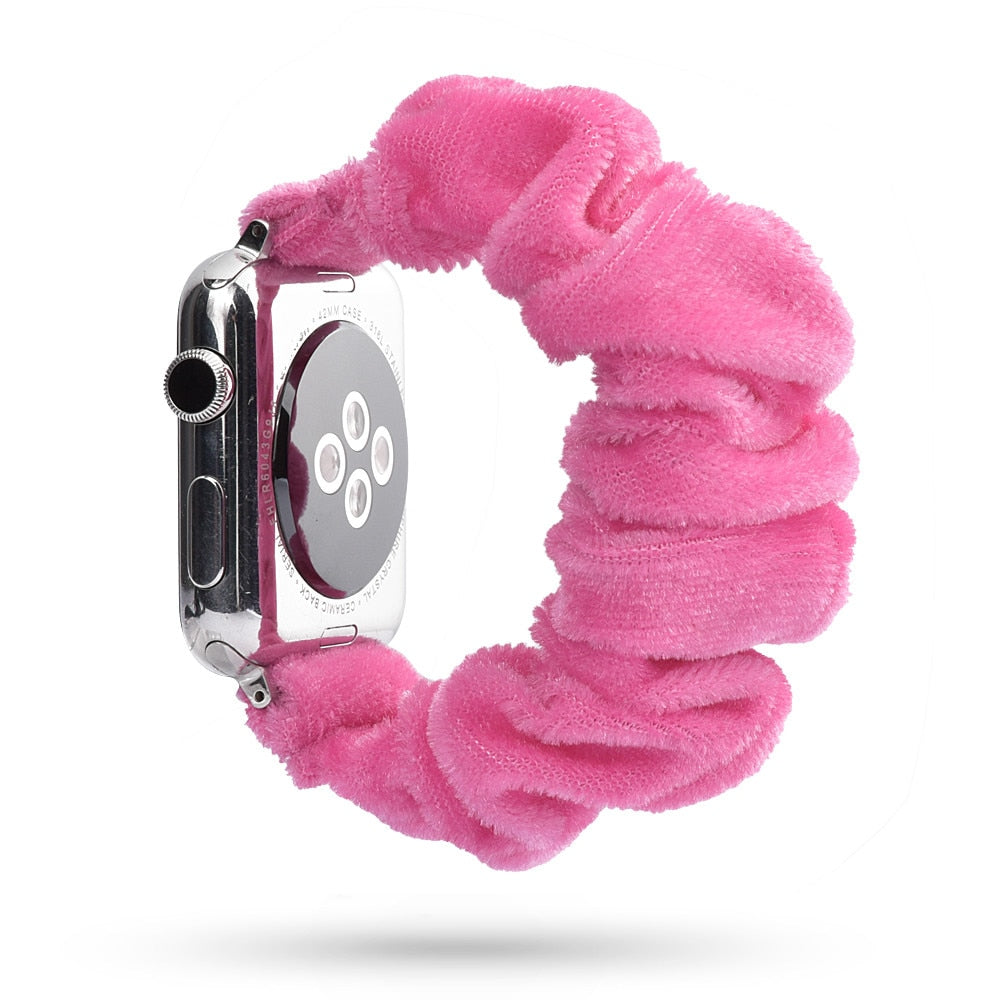 Scrunchie Elastic Watch Straps Watchband for Apple Watch Band Series 7 6 5 4 38mm 40mm 42mm 44mm for iwatch 45/41mm Bracelet