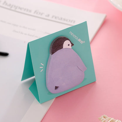 Mengtai 30sheets Cute Animal butt Sticky Notes Memo Pad Bookmarks kawaii Cat Penguin N Times Sticky Office Stationery Supply