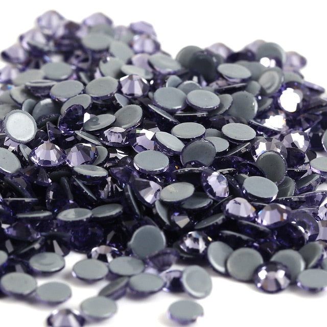 SS6-SS30 40Colors Crystal AB Better DMC Hot Fix Rhinestones,Glass Strass Hotfix Iron On Rhinestones Sewing & Fabric Decorations
