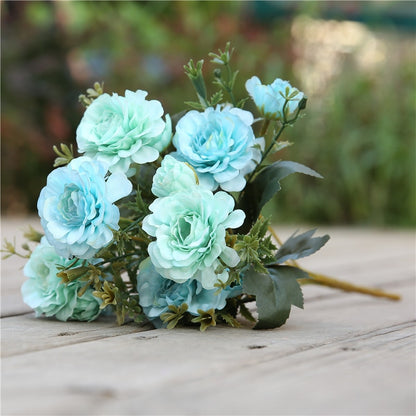 7 forks / bouquet peony fake flower silk flower peony bouquet wedding home decoration fake peony rose
