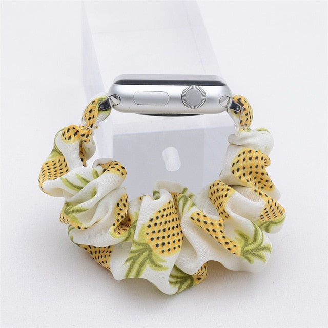 Scrunchie Elastic Watch Straps Watchband for Apple Watch Band Series 7 6 5 4 38mm 40mm 42mm 44mm for iwatch 45/41mm Bracelet