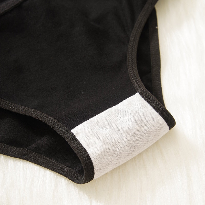 5Pcs/set Cotton Underwear Cute Cartoon Cat Panties for Woman Girl Soft Pantys Plus Size Breathable Briefs Female Lingerie