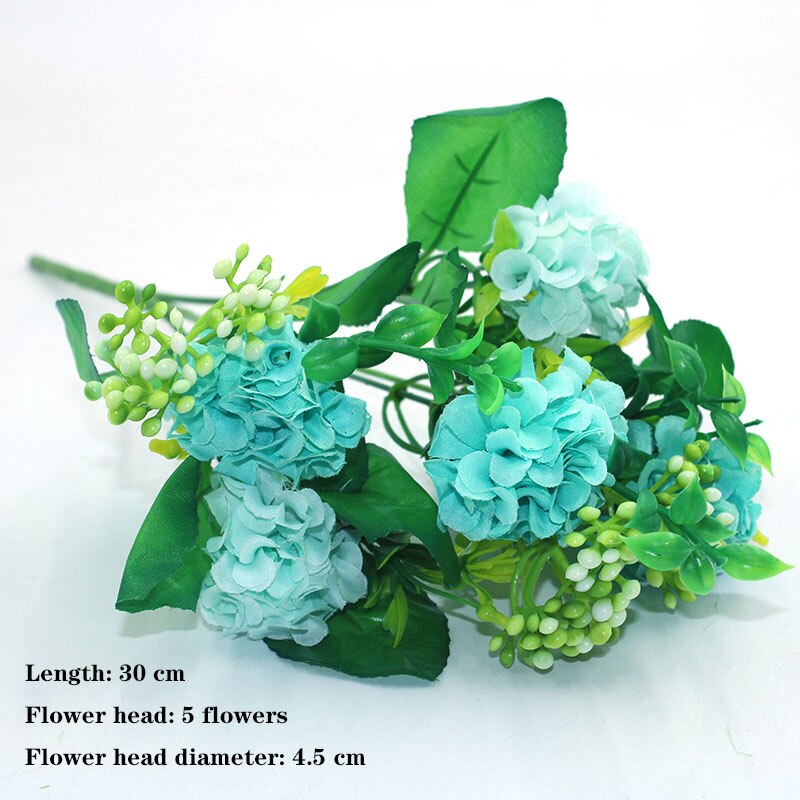 Blue variety autumn fake tea rose peony silk flower autumn gerbera daisy fake flower plastic DIY wedding home accessories