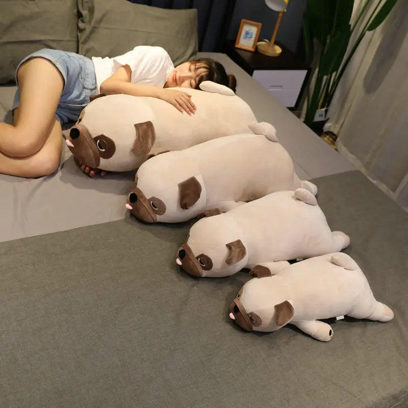 Hot 55-90cm Big Size New Cute Animal Kawaii Pug Dog Plush Toys Sleep Pillow Boys Birthday Gift Girl Xmas Valentine's