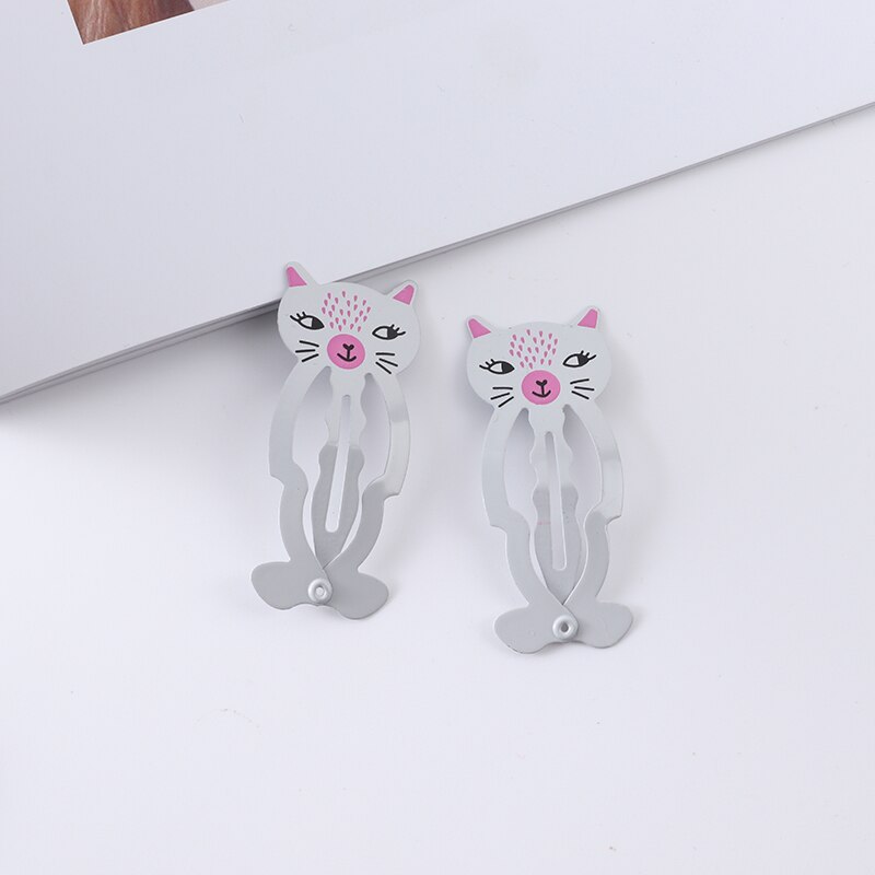 New Girls Cartoon Pattern Hairpins Cute Animal Rainbow Sweet Hair Clips Kids BB Clips Hair Accessories Fashion Barrettes Gift