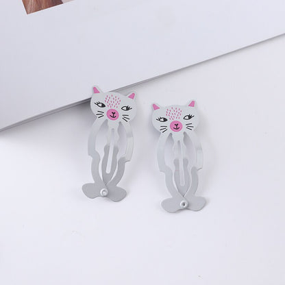 New Girls Cartoon Pattern Hairpins Cute Animal Rainbow Sweet Hair Clips Kids BB Clips Hair Accessories Fashion Barrettes Gift