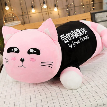 110cm Big Cute Giant Cat Plush Toy Soft Cartoon Stuffed Animal Plushies Doll Sofa Bed Pillow Cushion Girl Kid Birthday Gift