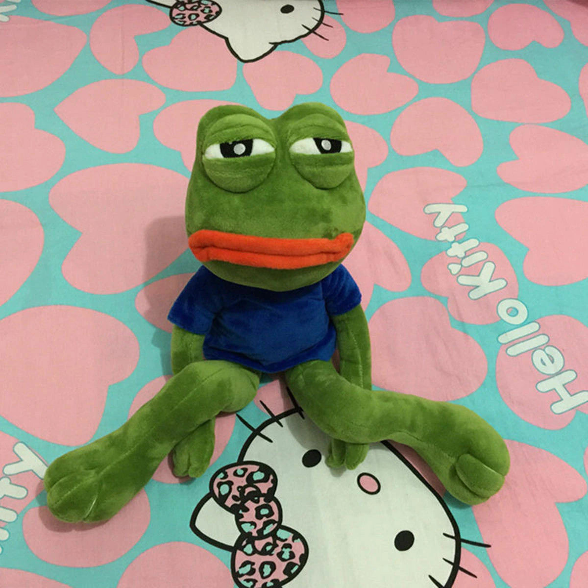 38/50CM Cute Sleeping Frog Plush Toy Throw Pillow Playful Green